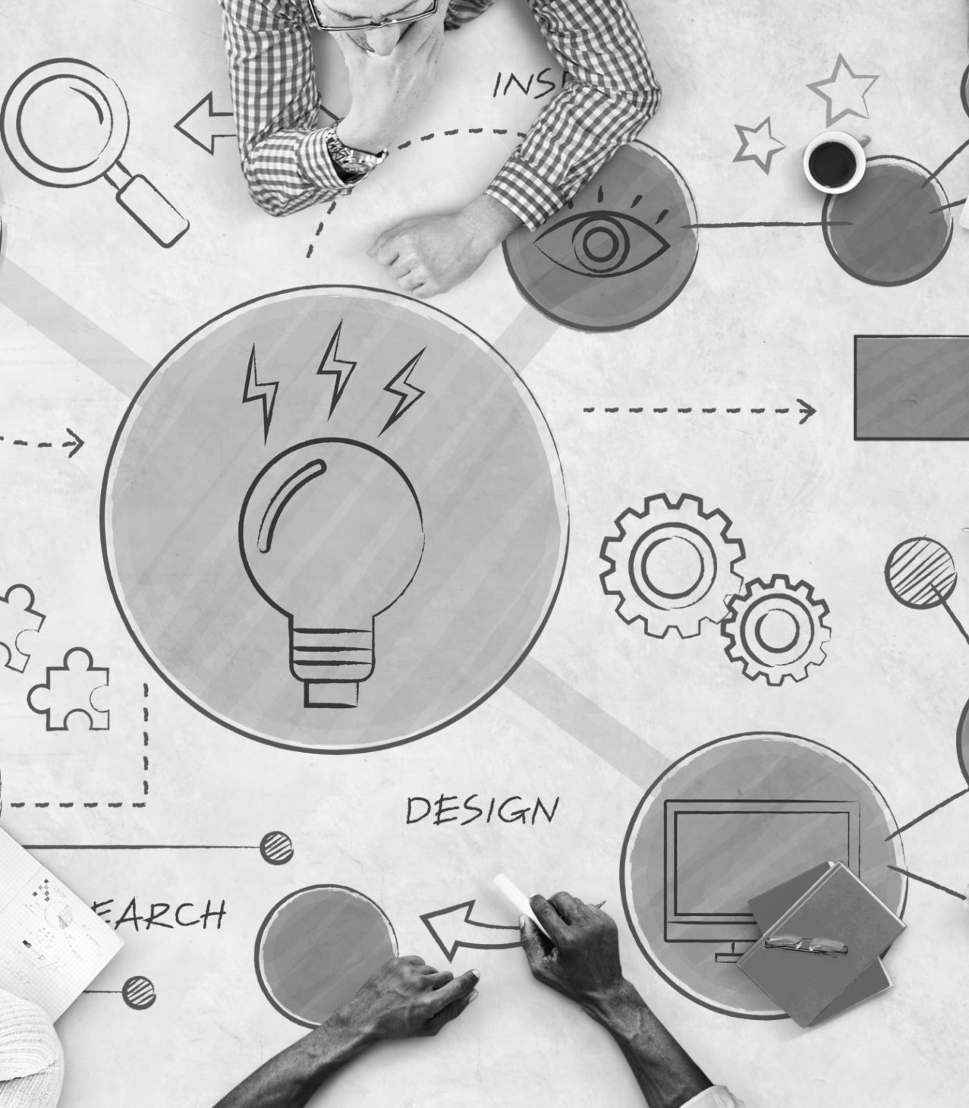 Light Bulb Ideas Creative Diagram Concept